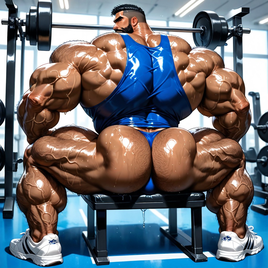3 People, Muscular Legs, Veiny Muscles AI Gay Porn