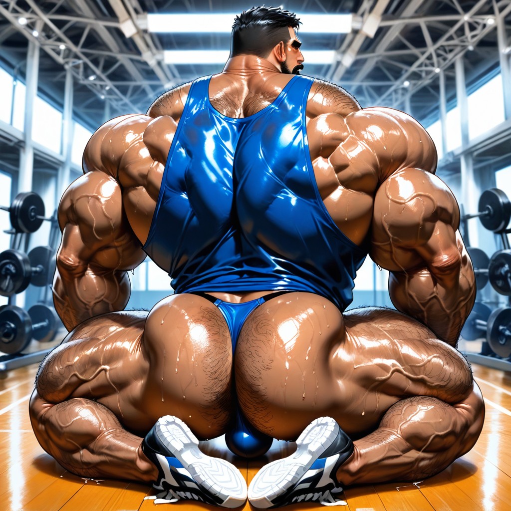 Wide Muscle Back, Square Jaw, Long Strong Neck AI Gay Porn