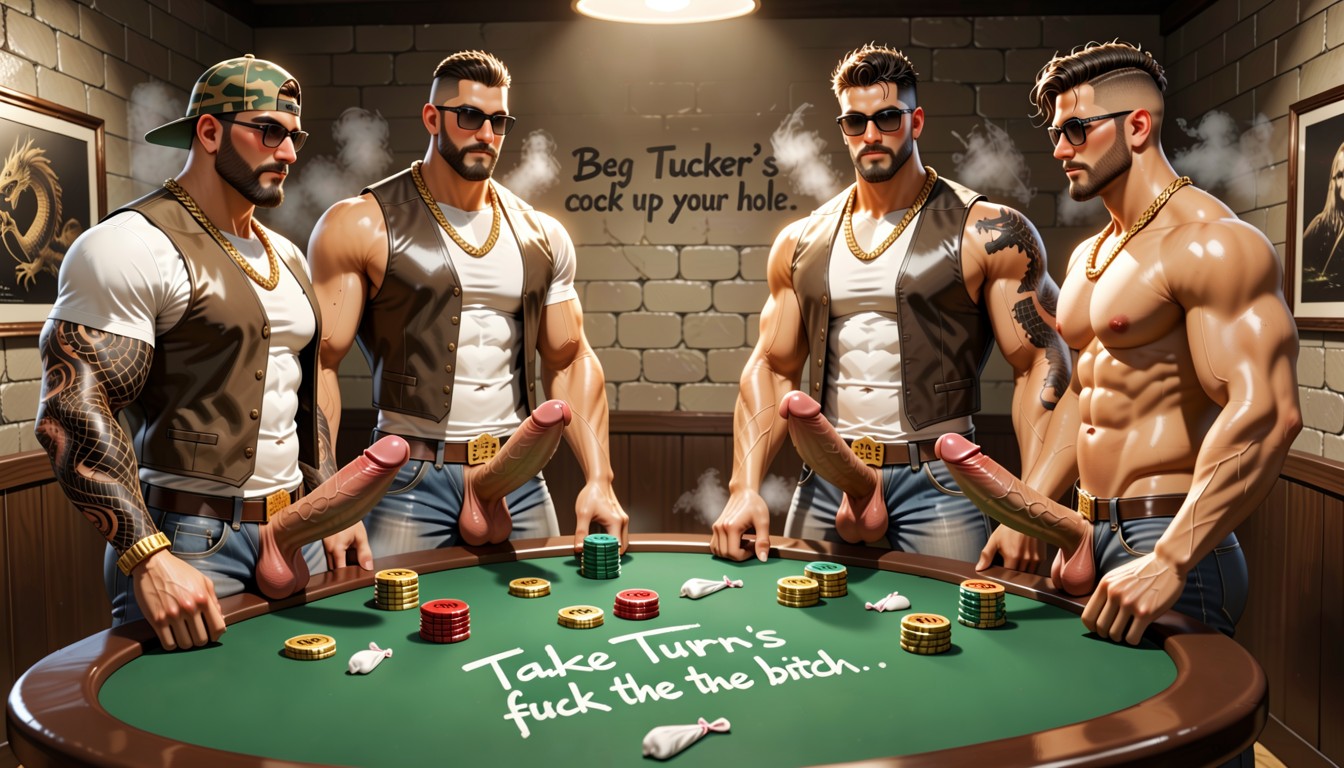Modern Soccer, Not Camo Pants- **gold Belt Buckle** - **thick Gold Chains** - **left Arm Full Sleeve Tattoo**dragon/- Ultra Fit, Photorealistic Cinematic Quality Porno IA Gay
