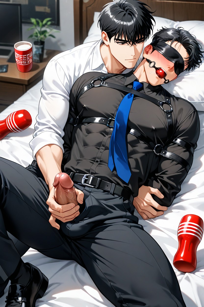 25+, A White Business Shirt, Gay From AI Gay Porn