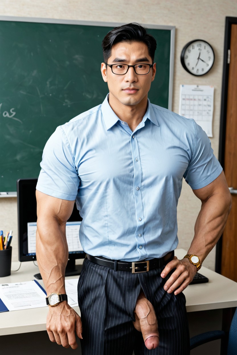 Muy Corto, Office Worker, Wide Jaw Porno gay IA