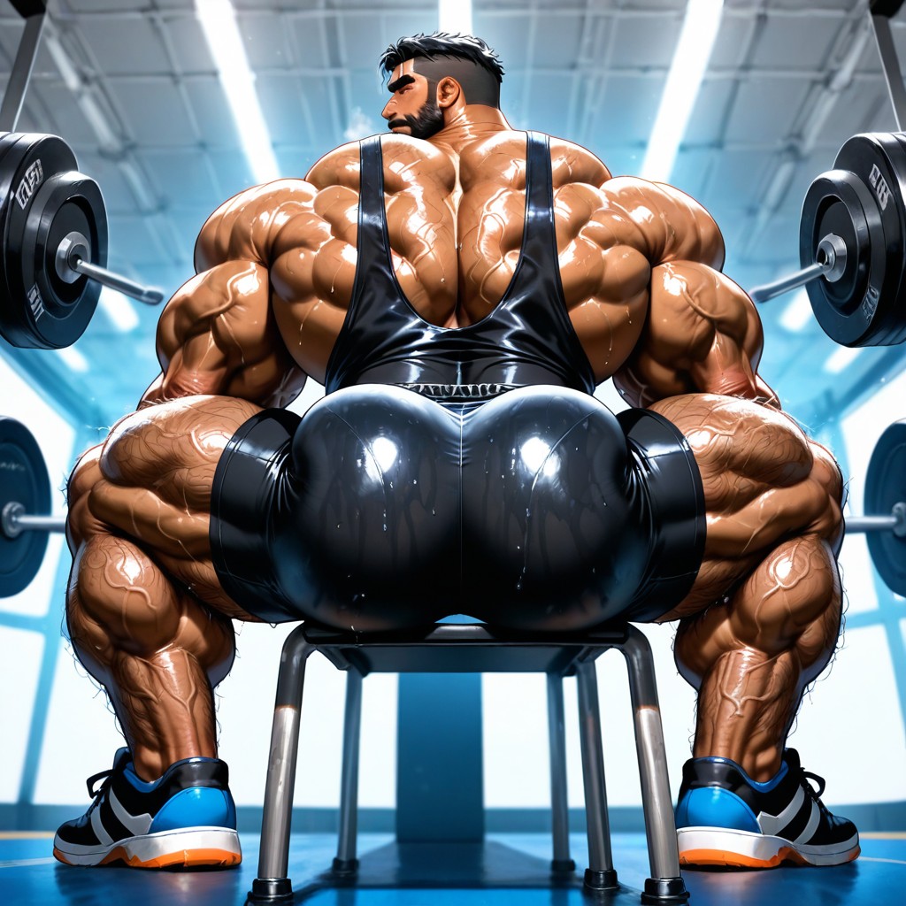 Hairy Legs, Muscular Ass, Huge Muscles AI Gay Porn