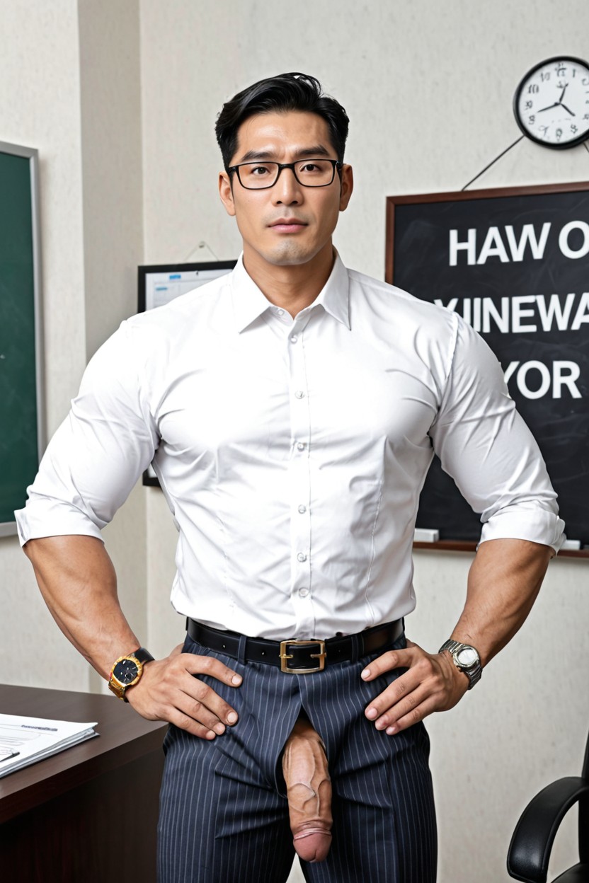 Very Short Hair, Tough-looking, Boyish Charm AI Gay Porn