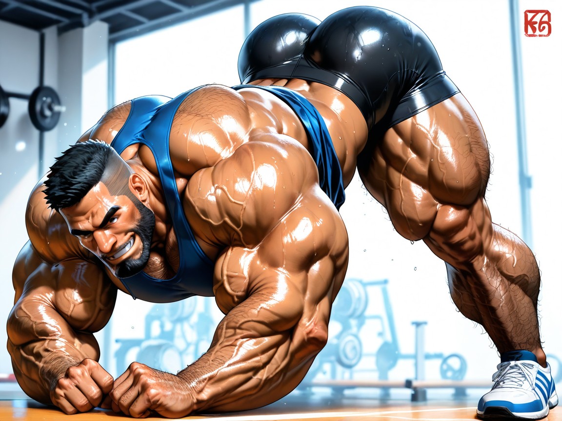 Detailed Realistic Image, Detailed Muscles, Muscular Legs AI Gay Porn