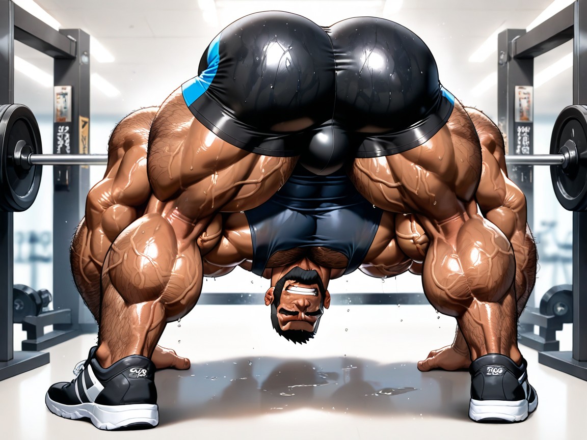 Bara, Black Hair, Huge Veins AI Gay Porn