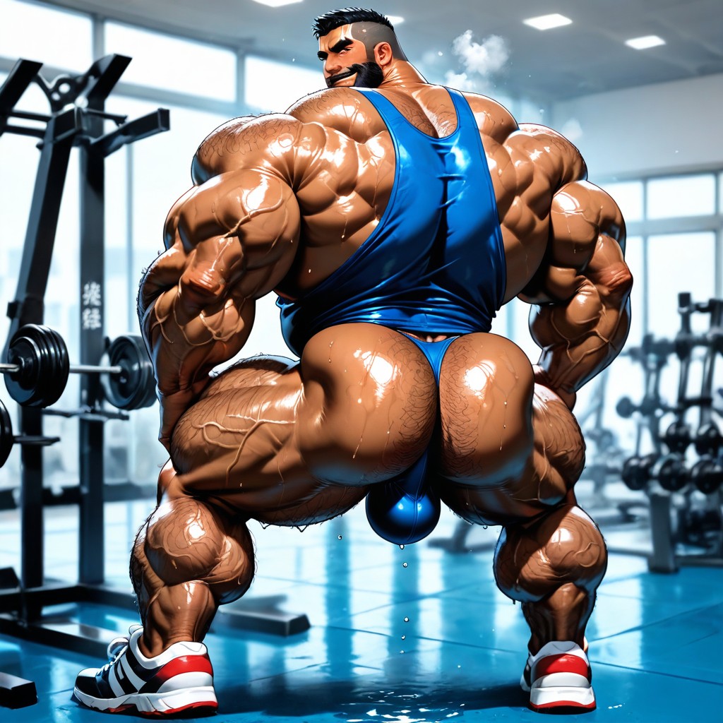 Muscular Body, 塗油的皮膚 , Handsome AI同性戀黃片