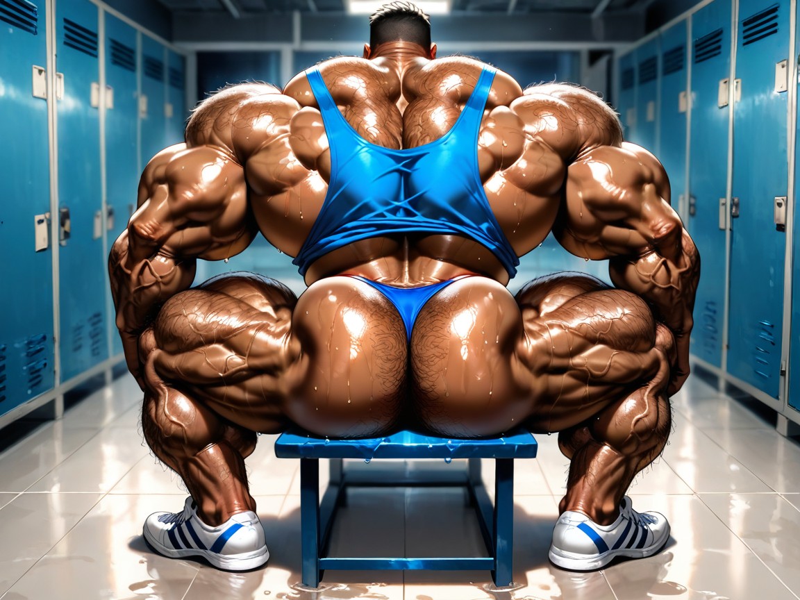 Brown Skin, Full Body, Detailed Muscles AI Gay Porn