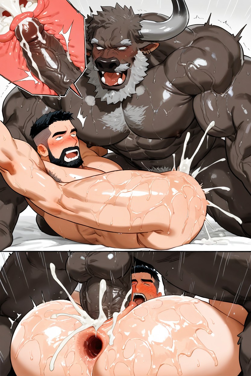 Very Muscular, Three Quarter Angle, In Heat AI Gay Porn