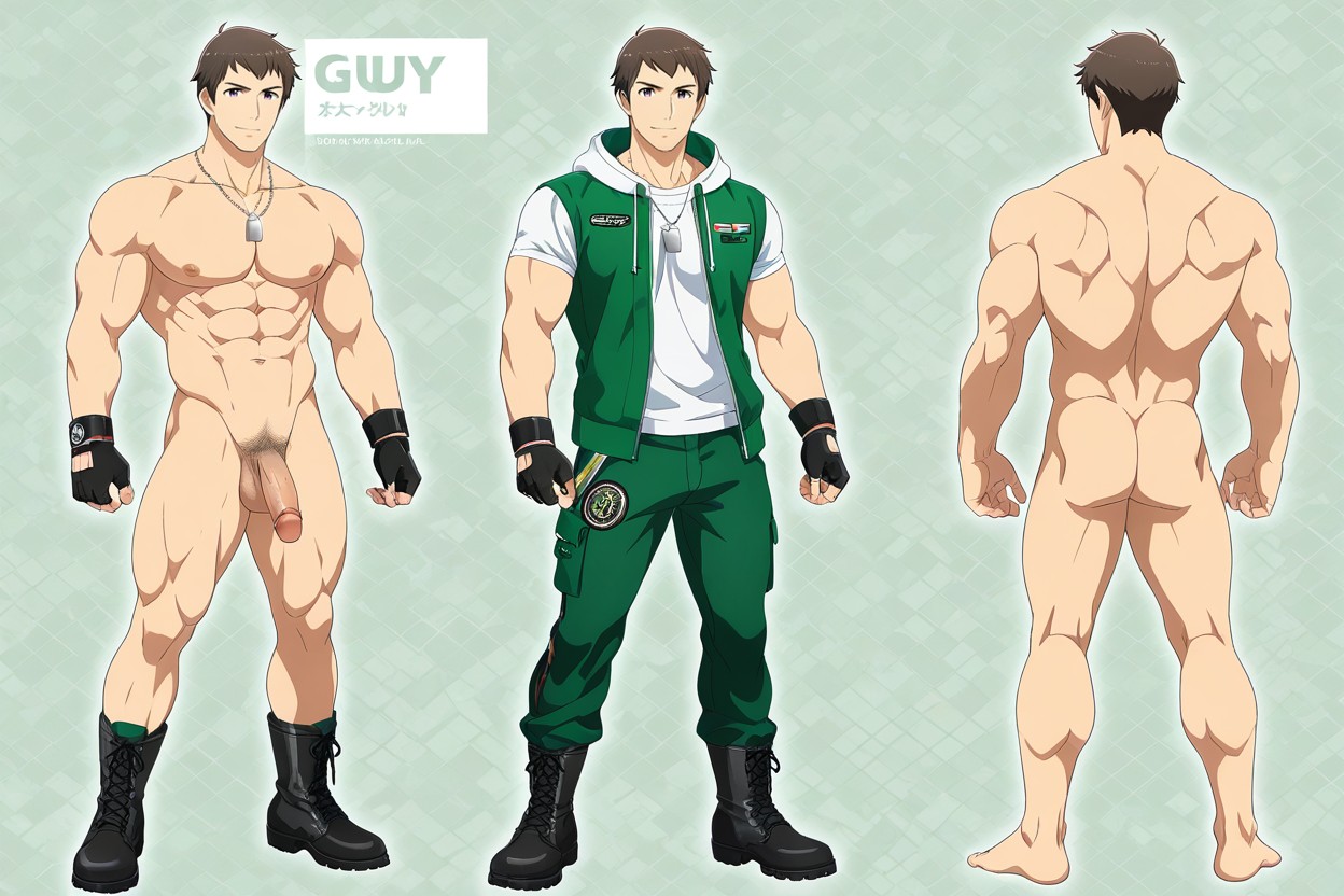 Official Style, Sleeveless Hoodie, Large Pectorals AI Gay Porn