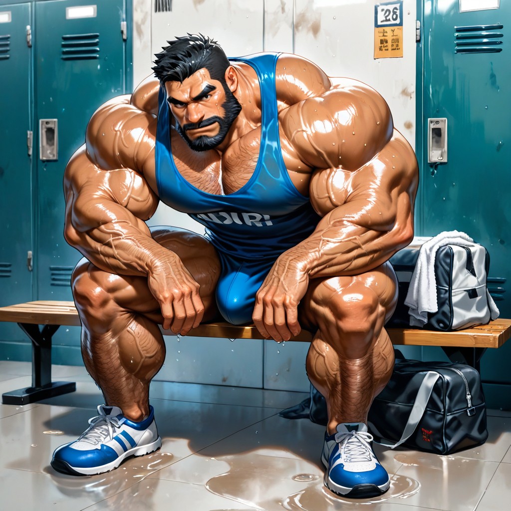 Huge Muscles, Square Jaw, Gym Bag AI同性戀黃片