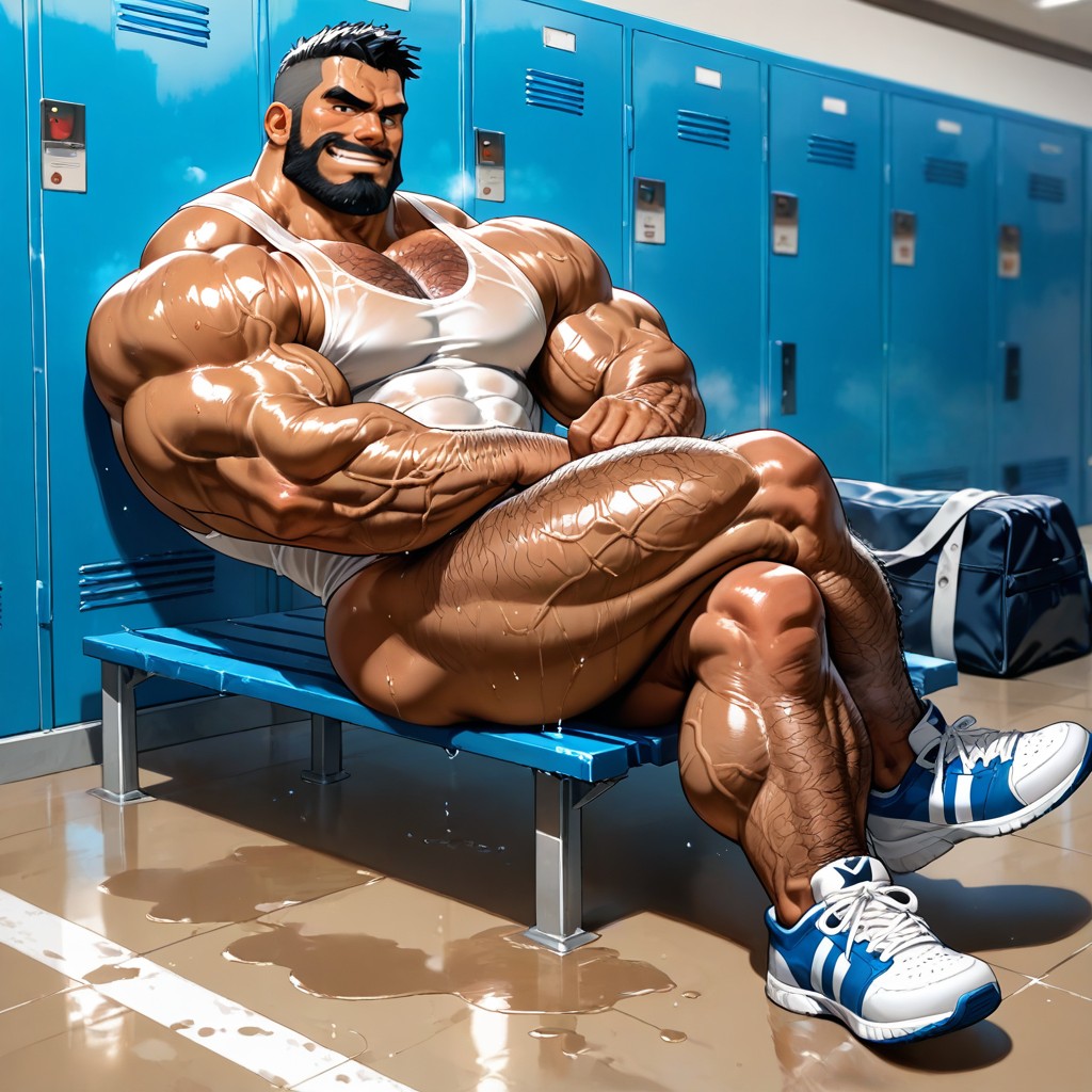 Thick Eyebrows, Huge Muscles, Huge Neck AI Gay Porn