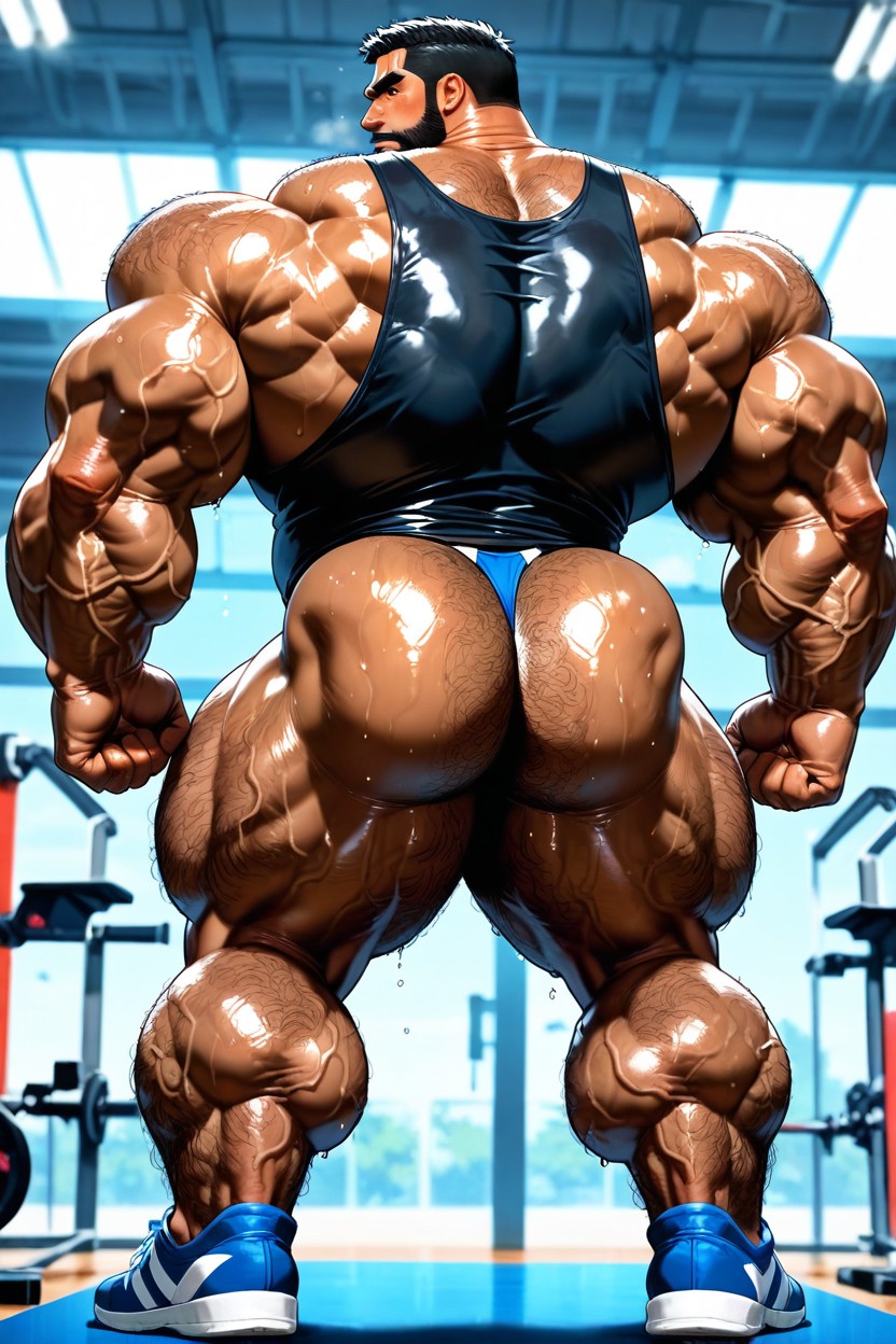 Naked, Veiny Legs, Detailed Realistic Image AI Gay Porn
