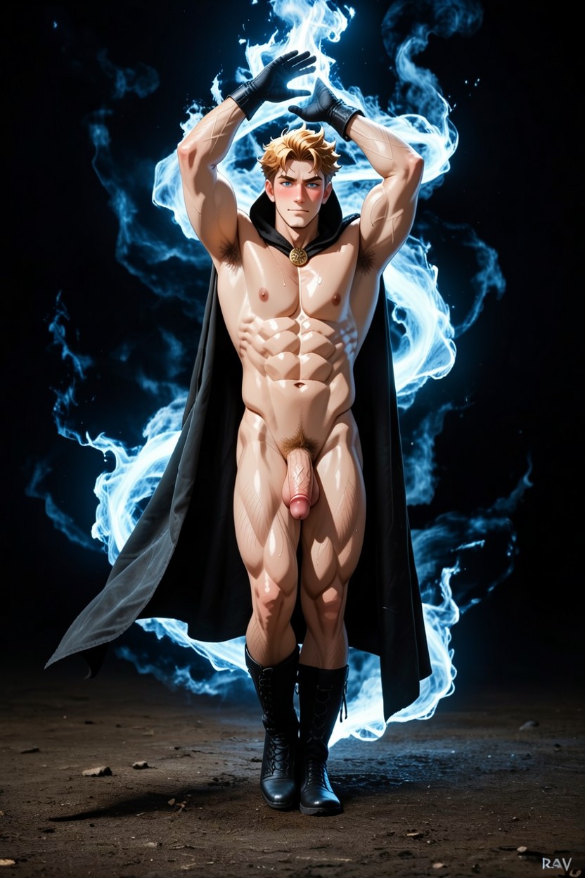 Men, Open Black Cloak, Cloak Billowing AI同性戀黃片