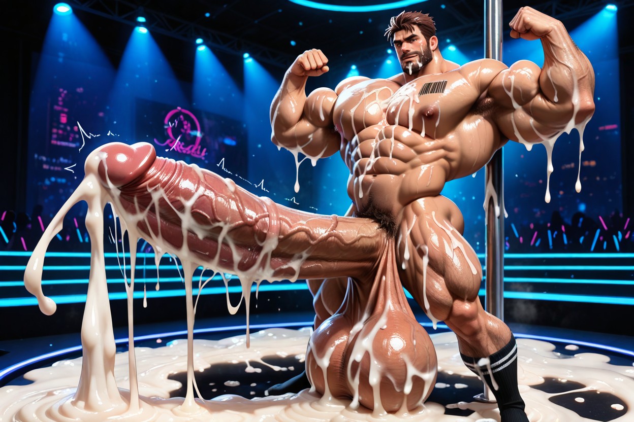 Excessive Cum, Cum Covering Body, Hyper Cum On Biceps AI Gay Porn