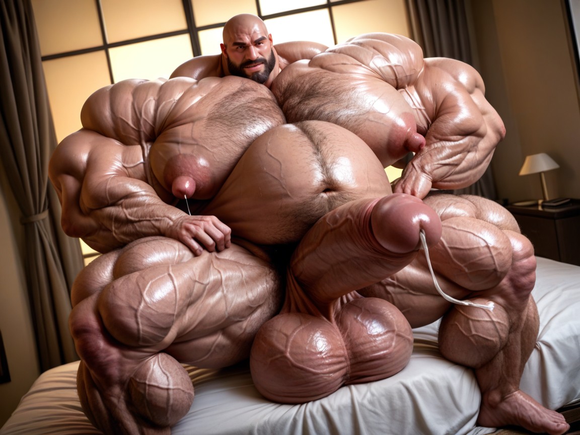 Oversized Balls, Hyper Manly Gay, Veiny Head AI Gay Porn