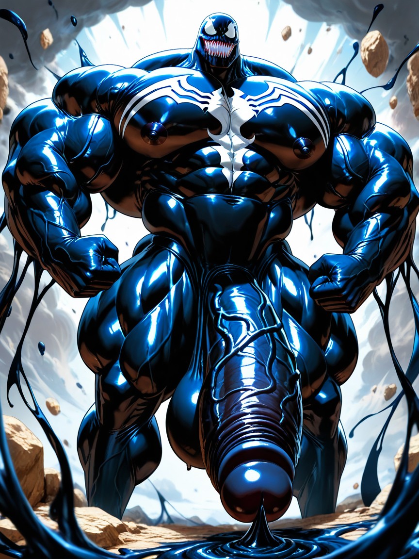 God Physique, Black Goo On Skin, Absurdly Long Oversized Hyper Penis AI同性戀黃片