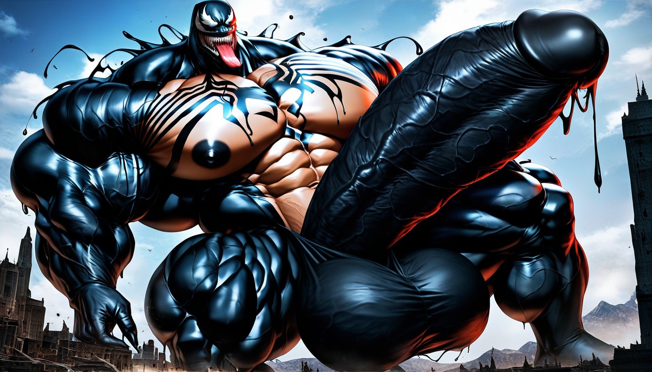 Sculpted Neck, Enormous Bulging Chest And Arms, Boulder Shoulders AI Gay Porn
