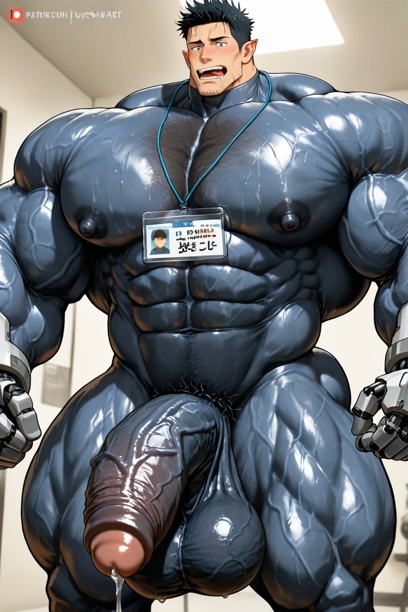 Black Penis, Colossal Muscularity, Zoom Out AI Gay Porn