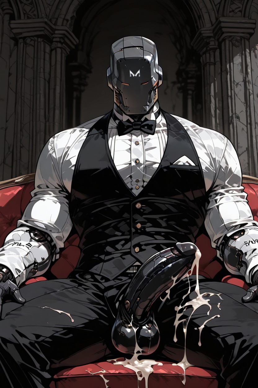 Butler Outfit, Dark Cock With Ridges, Bow Tie Porno gay IA