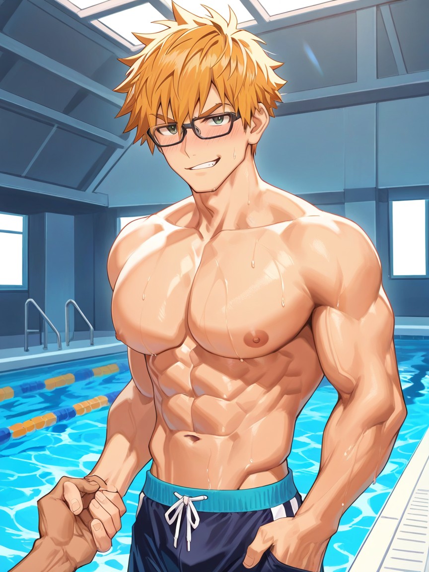 18+, Narrowaist, Curving Abs AI Gay Porn
