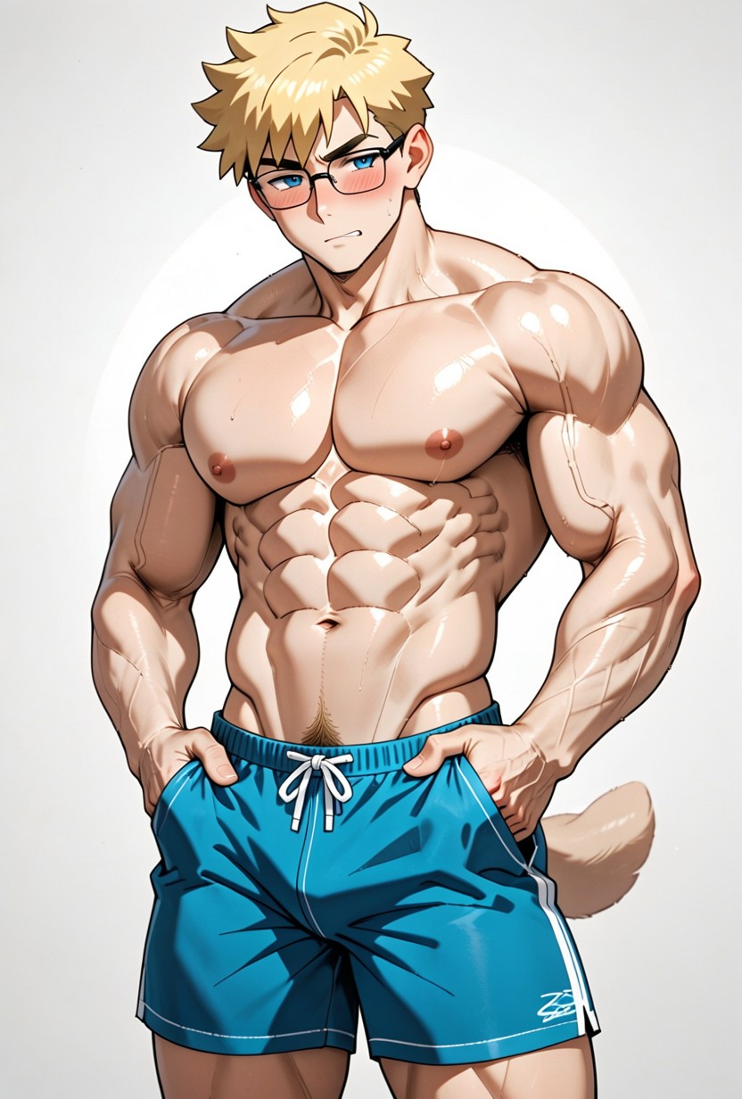 Wearing Swimshorts, V Shape, Men Only Porno gay IA