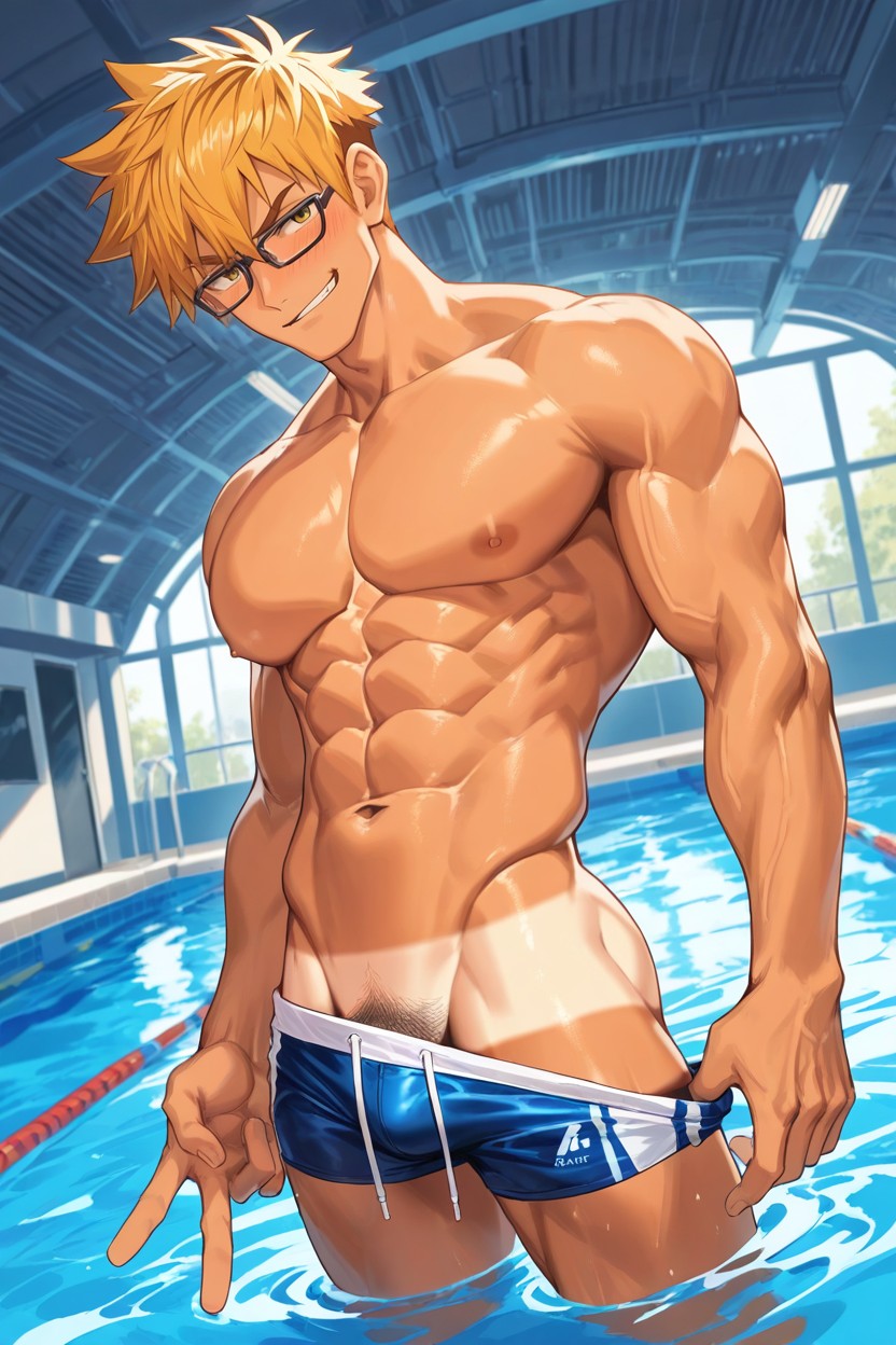 Massive Pecs, In Heat, Underwear Tan Marks AI Gay Porn
