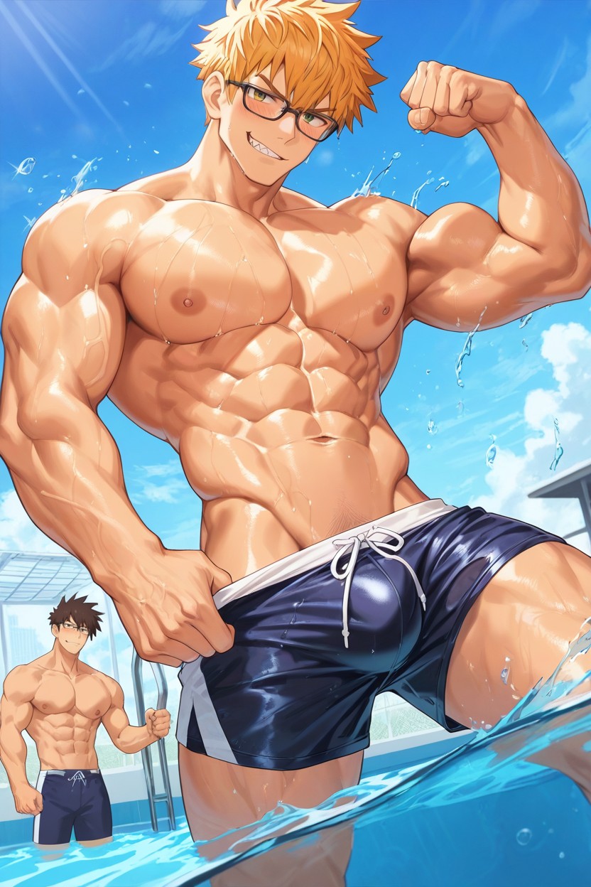 Artistnayoshi, Partially Submerged In Water, Narrowaist AI Gay Porn