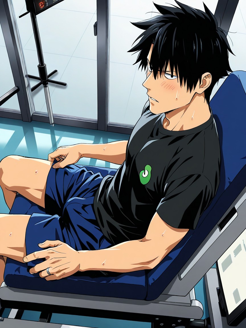 Focused Expression, Japanese, Clothed AI Gay Porn