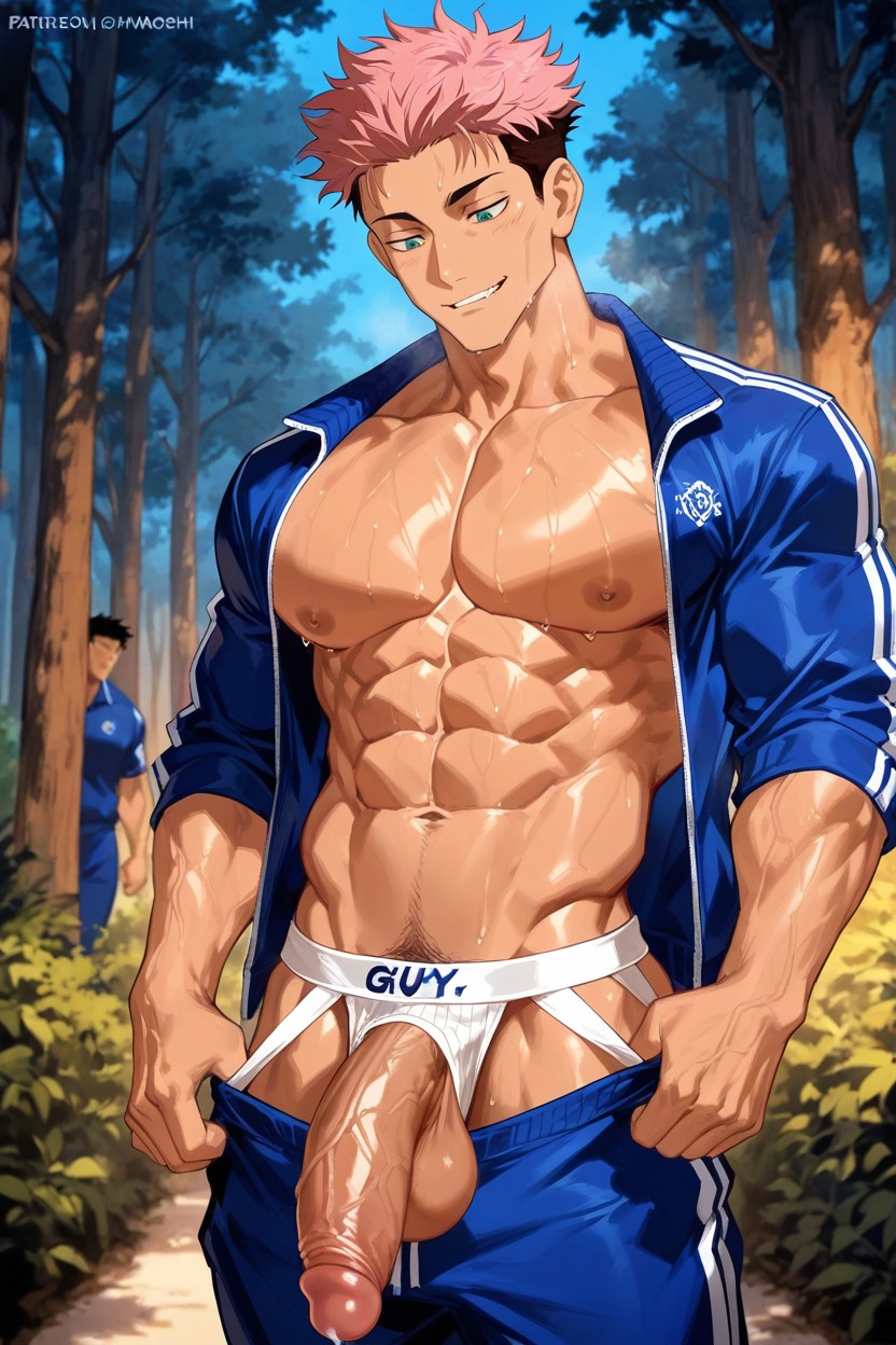 森, Huge Dick, Soft Shading ゲイAIポルノ