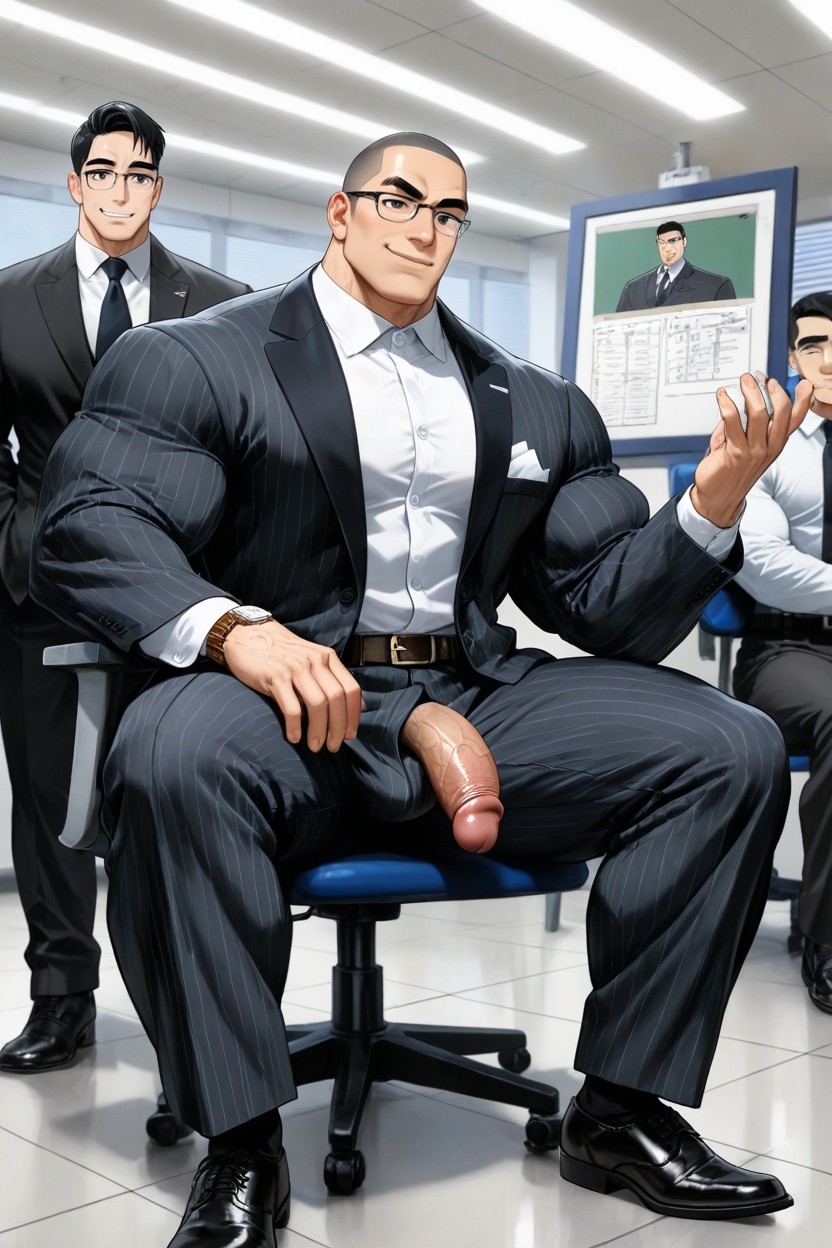 Roguish Charm, Shirt Tucked Into Trousers, Asian AI Gay Porn