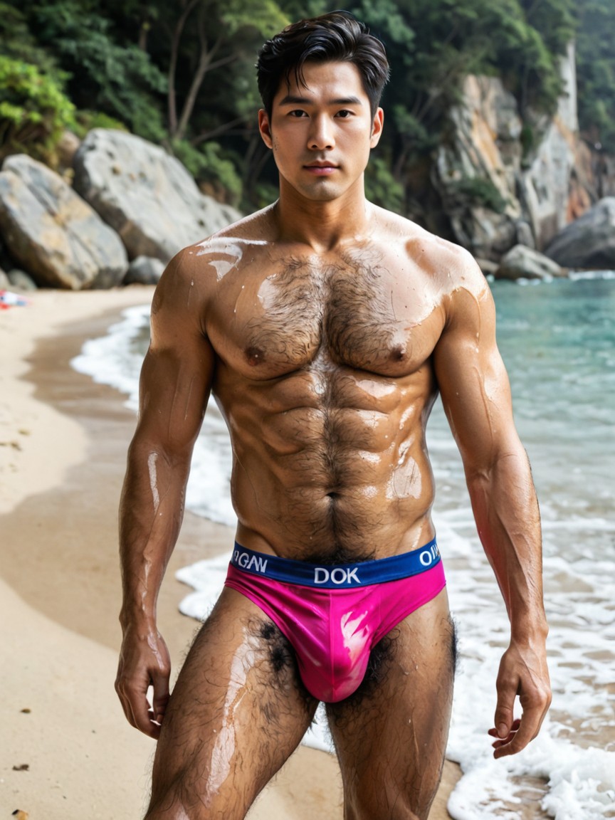 Black Hair, Tan Skin, Morning AI Gay Porn