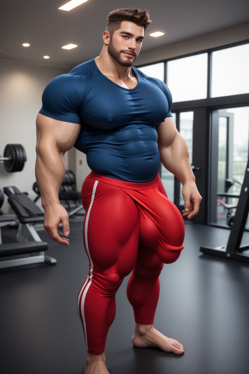 Pretty Eyes, Wide Shoulders, Big Thick Arms AI Gay Porn