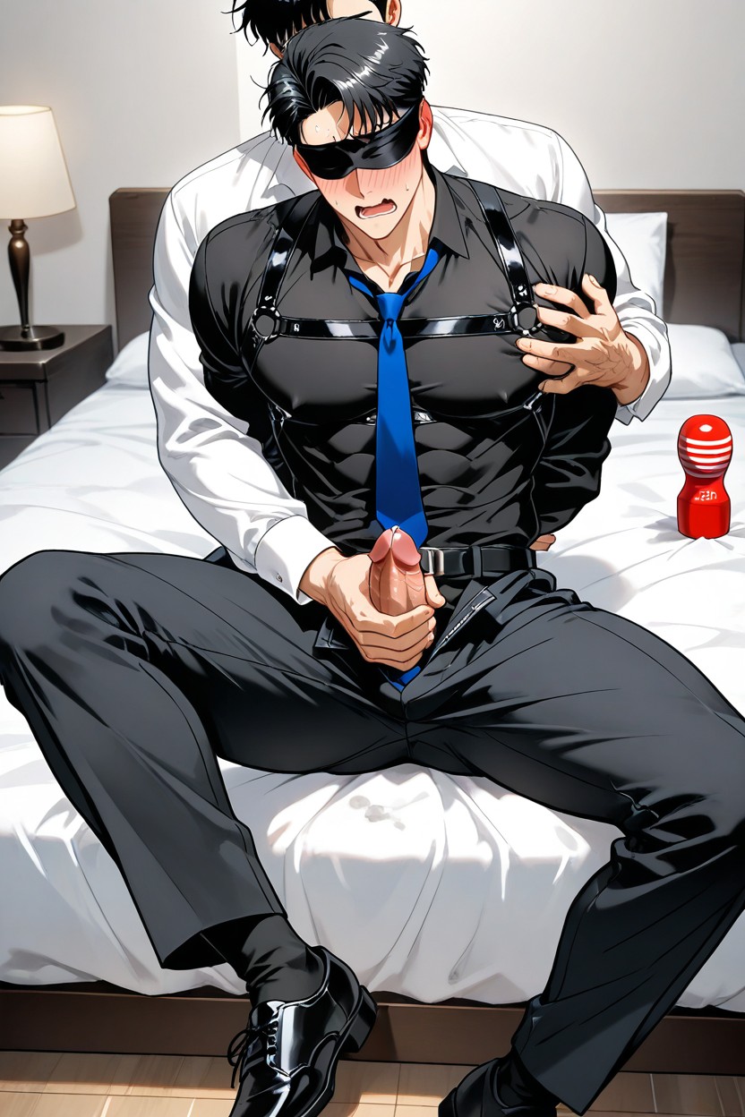Black Pants, Long Sleeves That Aren't Rolled Up, Erect Nipples Visible Through Clothing AI Gay Porn