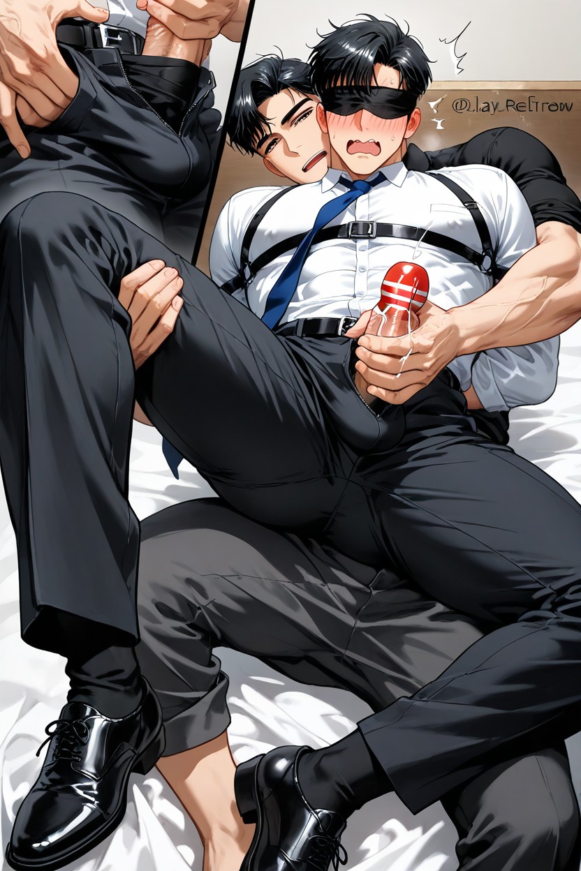 Arms Behind Back, Black Hair, Black Pants AI同性恋黄片