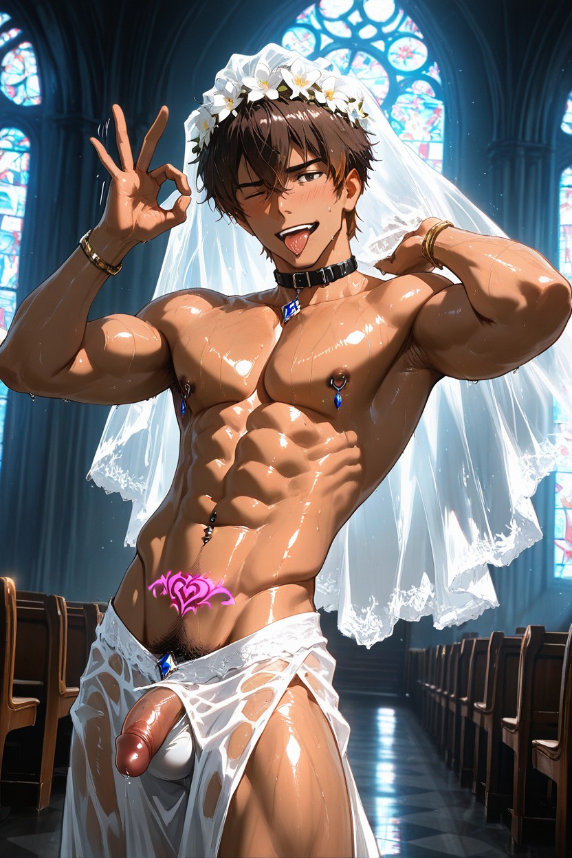 Amazing Quality, See-through Pubic Tattoo, Flower Crown Porno gay IA