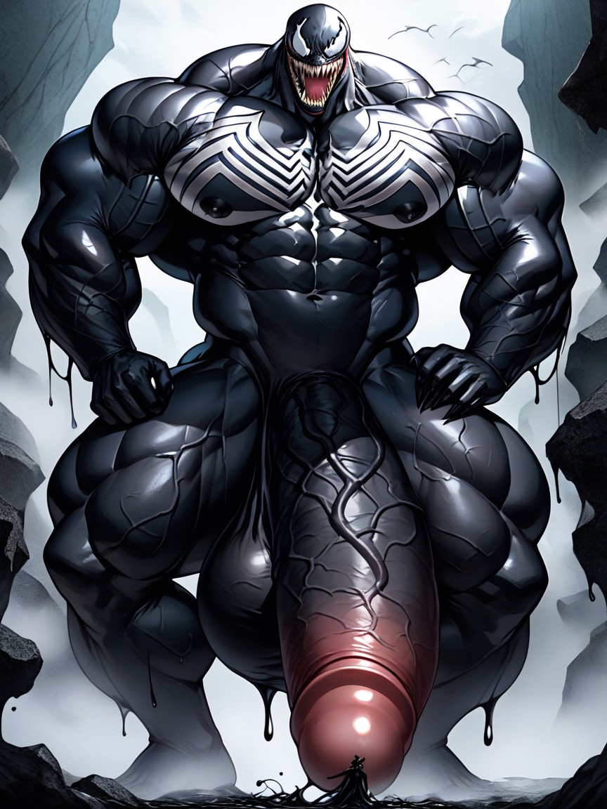 Cock Bigger Than Leg, Hyper Chest, Venom /marvel/ AI Gay Porn