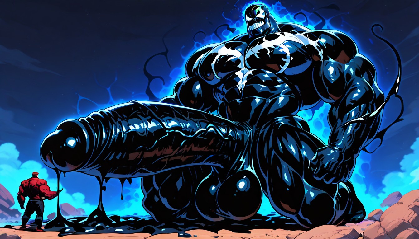 Extremely Large Ass, Venom, Penis Bigger Then Leg AI Gay Porn