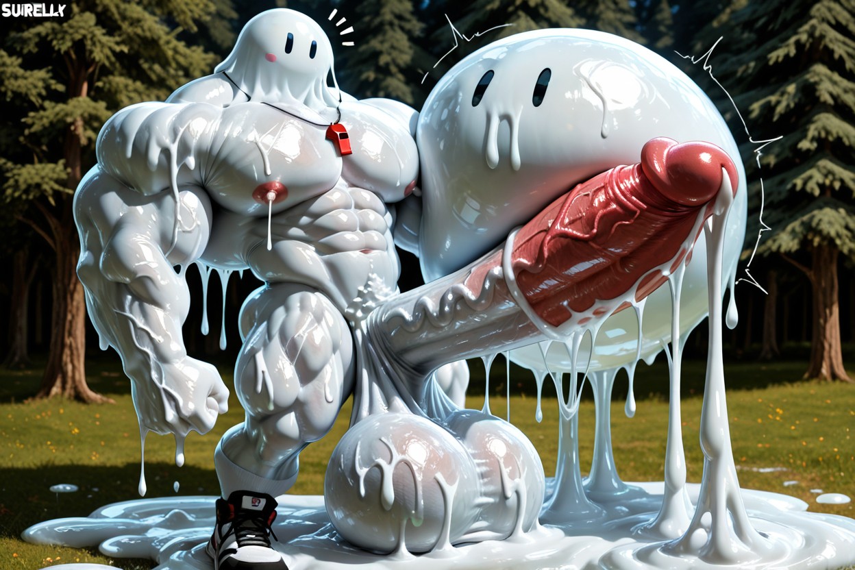Surreally Hyper Cock, White Slime On Abs, Penis Growth Porno gay IA