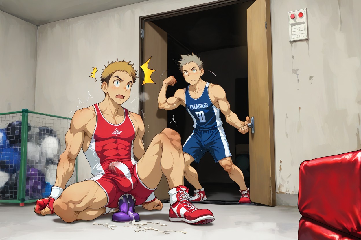 Person Peeking From Door, Teammate Opens Door, High Resolution Porno gay IA