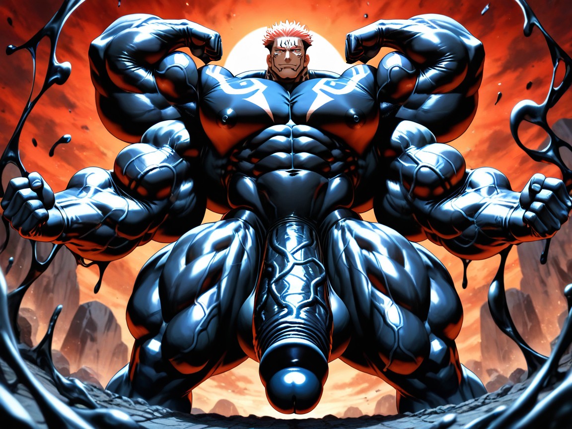 Enormous Bulging Chest And Arms, Multiple Arms, Muscular AI Gay Porn