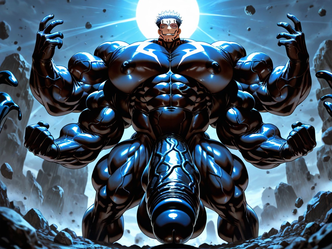 Tall Muscular Physique, No Tits, Hyper Macro Porno gay IA