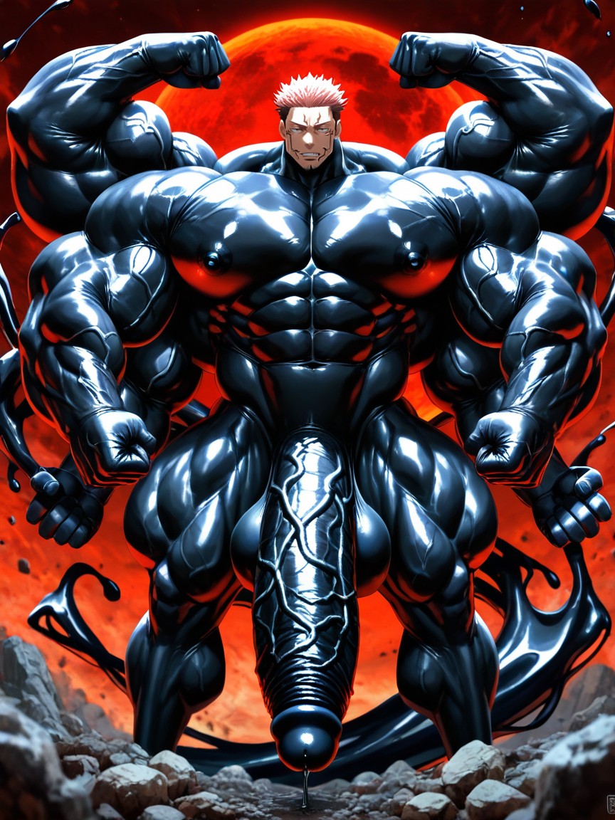 Massive Cock, Penis Bigger Then Leg, Muscular AI Gay Porn