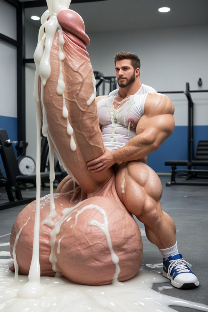 Hyper, Hairy Balls, Cum On Floor Porno gay IA