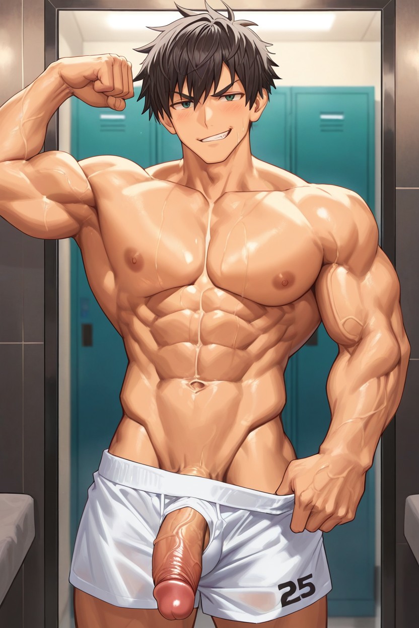 Nyuudles Art Style, Circumscribed Waist, Men Only ゲイAIポルノ