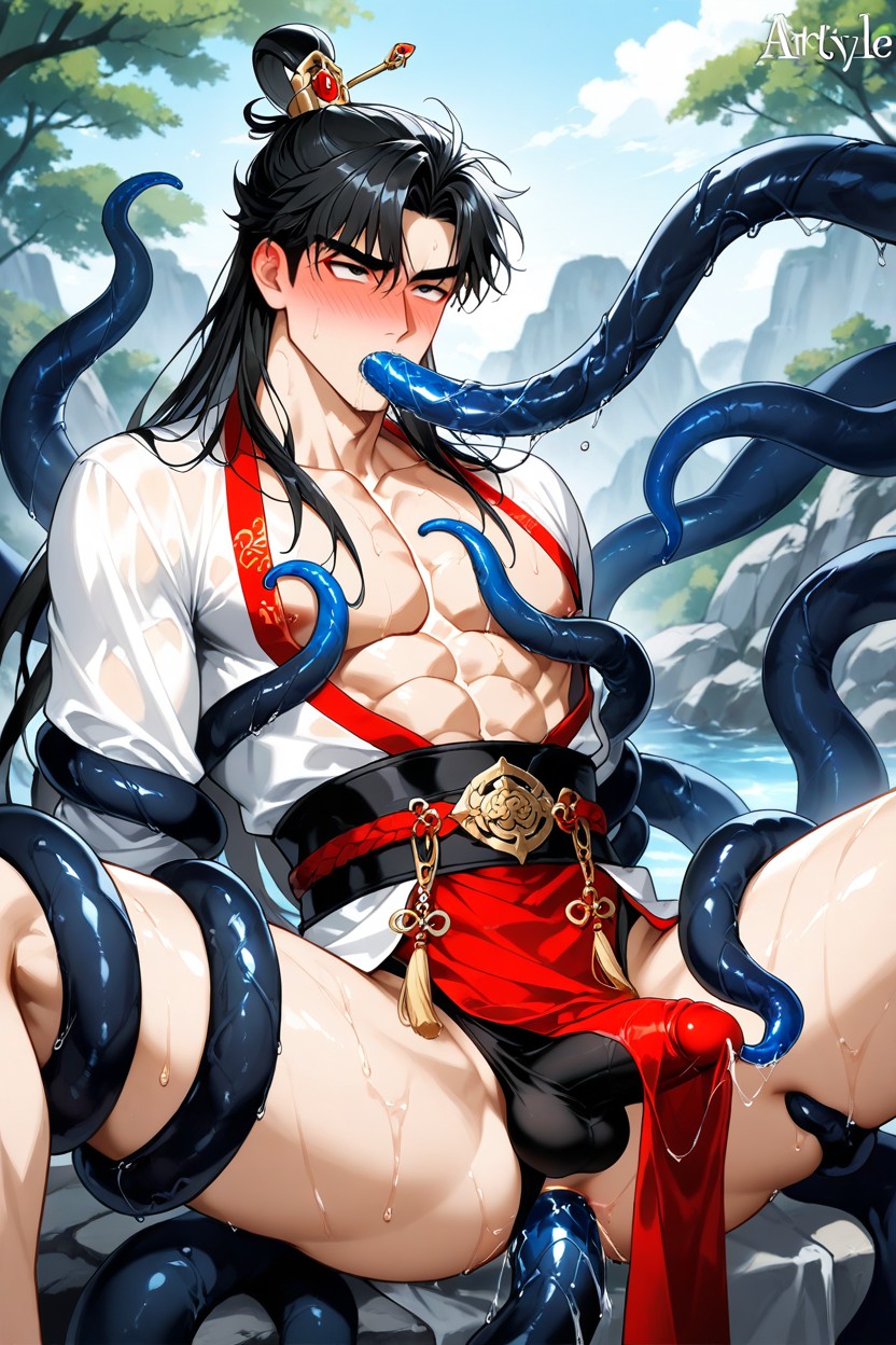 Open Shirt, Long Hair, And Dark Fantasyxianxia AI Gay Porn