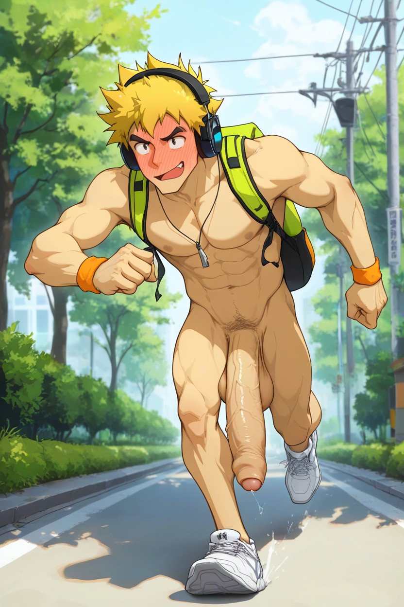 Gigantic Penis, Skinny, One Man AI Gay Porn