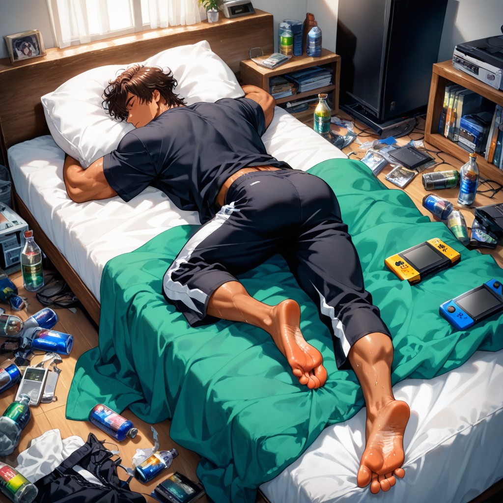 巻き毛, Under A Blanket, Junk And Trash Everywhere ゲイAIポルノ