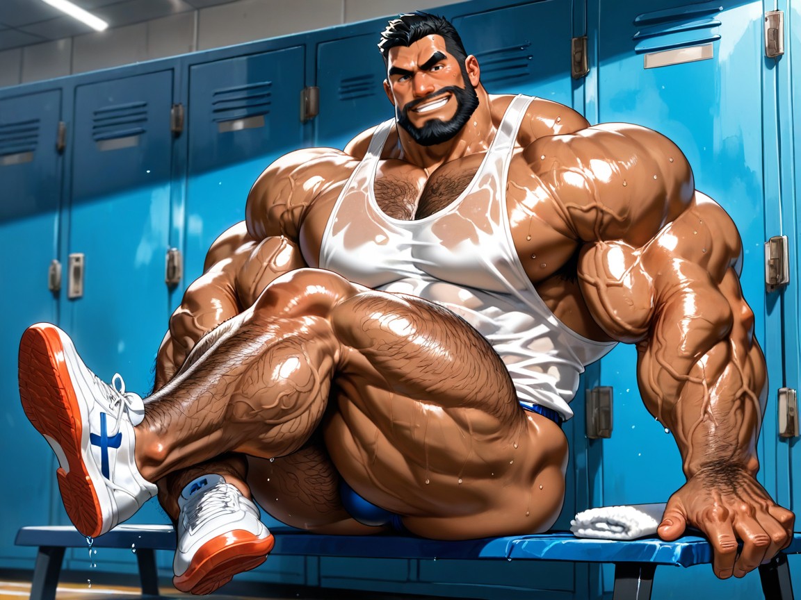 Square Jaw, Legs Up, Massive Calves Porno gay IA