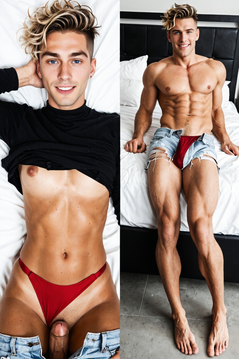 Cuerpo Completo, Ropa Ajustada, 18+ Porno gay IA