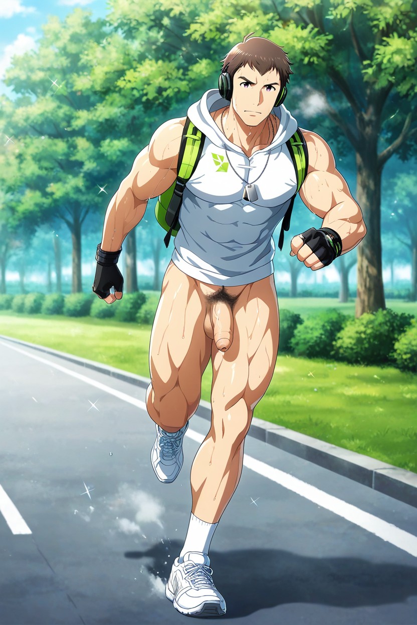Running, Vibrant Colors, Socks Porno gay IA